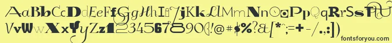 GlukMixer Font – Black Fonts on Yellow Background