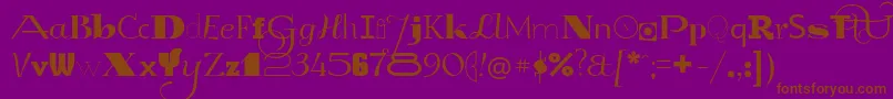 GlukMixer Font – Brown Fonts on Purple Background