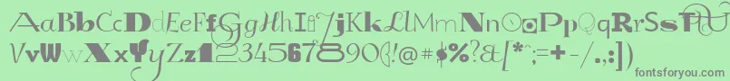 GlukMixer Font – Gray Fonts on Green Background