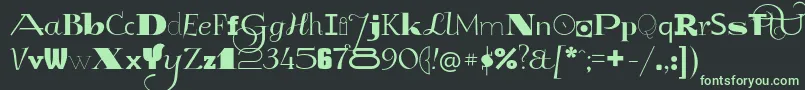 GlukMixer Font – Green Fonts on Black Background