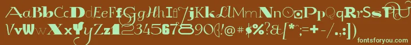 GlukMixer Font – Green Fonts on Brown Background