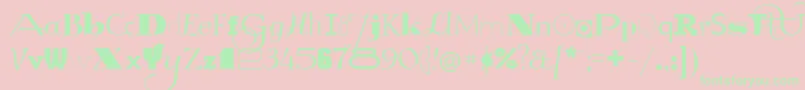 GlukMixer Font – Green Fonts on Pink Background