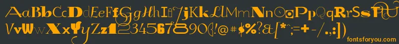 GlukMixer Font – Orange Fonts on Black Background