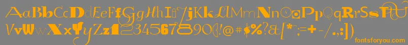 GlukMixer Font – Orange Fonts on Gray Background