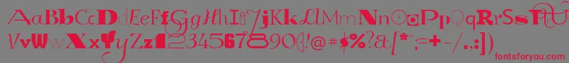 GlukMixer-Schriftart – Rote Schriften auf grauem Hintergrund