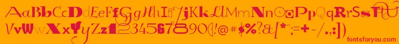 GlukMixer Font – Red Fonts on Orange Background
