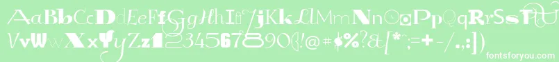 GlukMixer Font – White Fonts on Green Background