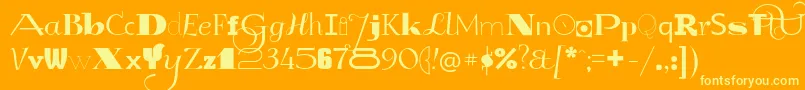 GlukMixer Font – Yellow Fonts on Orange Background