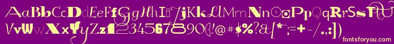 GlukMixer Font – Yellow Fonts on Purple Background