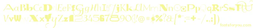 GlukMixer Font – Yellow Fonts on White Background
