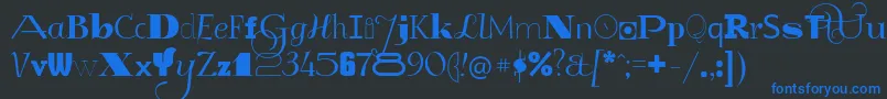 GlukMixer Font – Blue Fonts on Black Background