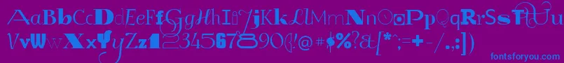 GlukMixer Font – Blue Fonts on Purple Background