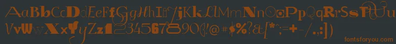 Шрифт GlukMixer – коричневые шрифты на чёрном фоне