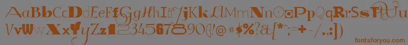 GlukMixer Font – Brown Fonts on Gray Background