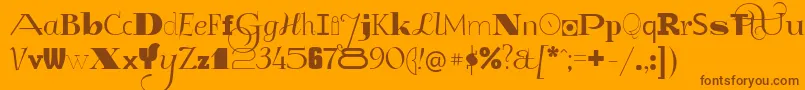 GlukMixer Font – Brown Fonts on Orange Background