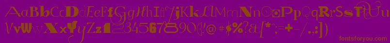 GlukMixer Font – Brown Fonts on Purple Background