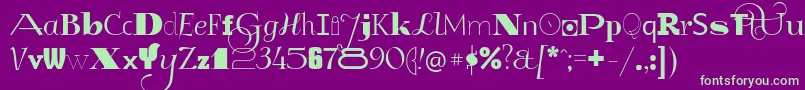 GlukMixer Font – Green Fonts on Purple Background