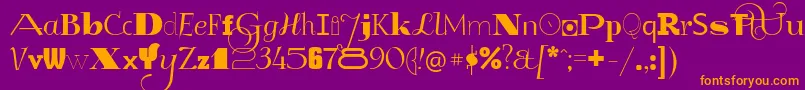 GlukMixer Font – Orange Fonts on Purple Background