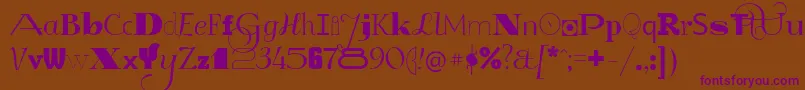 GlukMixer Font – Purple Fonts on Brown Background