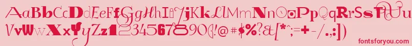 GlukMixer Font – Red Fonts on Pink Background