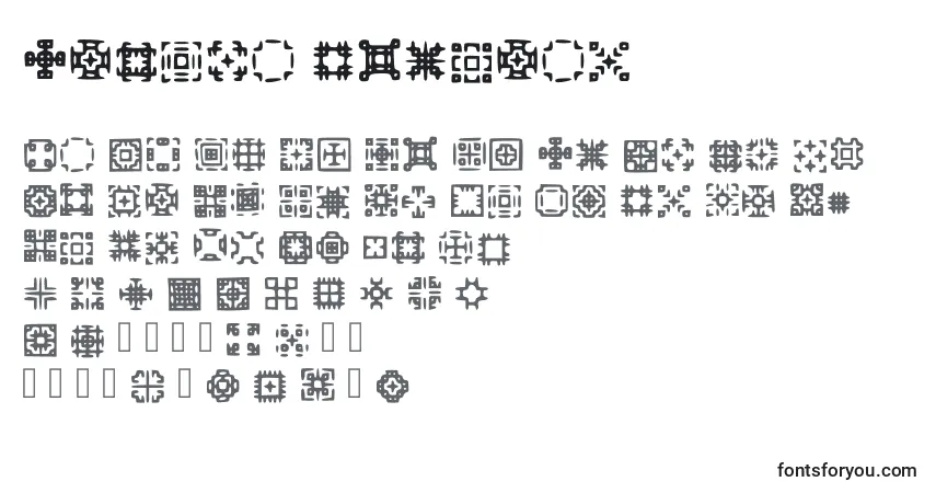 A fonte Glypha Regular – alfabeto, números, caracteres especiais