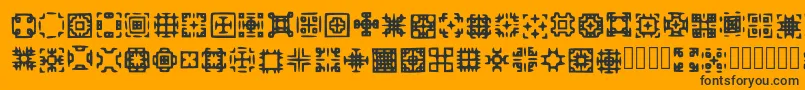 Glypha Regular-Schriftart – Schwarze Schriften auf orangefarbenem Hintergrund