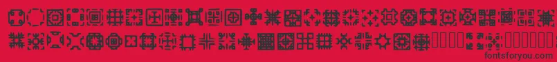 Glypha Regular Font – Black Fonts on Red Background