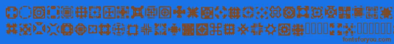 Glypha Regular Font – Brown Fonts on Blue Background