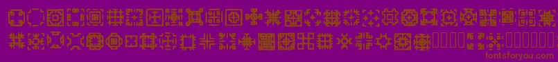 Glypha Regular-Schriftart – Braune Schriften auf violettem Hintergrund
