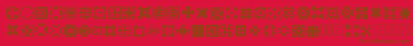 Glypha Regular-fontti – ruskeat fontit punaisella taustalla