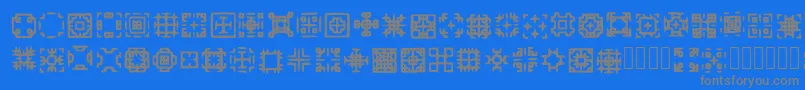 Glypha Regular-fontti – harmaat kirjasimet sinisellä taustalla