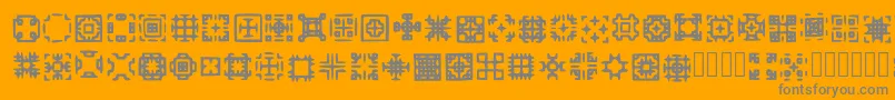 Glypha Regular Font – Gray Fonts on Orange Background