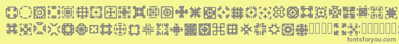 Glypha Regular-Schriftart – Graue Schriften auf gelbem Hintergrund