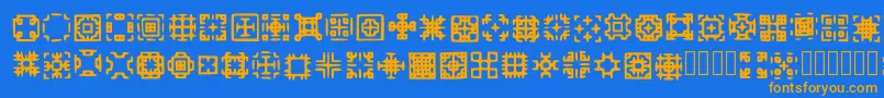Шрифт Glypha Regular – оранжевые шрифты на синем фоне