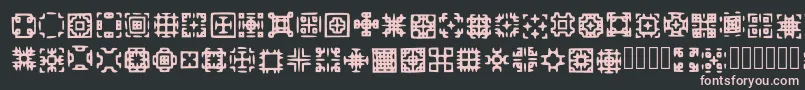 Шрифт Glypha Regular – розовые шрифты на чёрном фоне