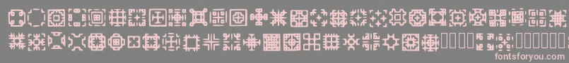 Glypha Regular Font – Pink Fonts on Gray Background