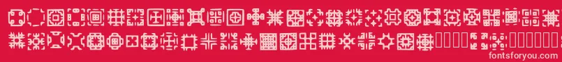 Glypha Regular Font – Pink Fonts on Red Background