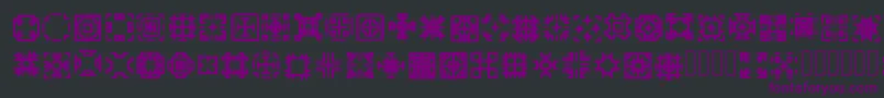 Шрифт Glypha Regular – фиолетовые шрифты на чёрном фоне