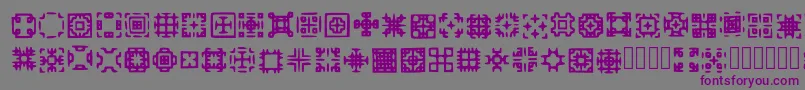 Glypha Regular-fontti – violetit fontit harmaalla taustalla