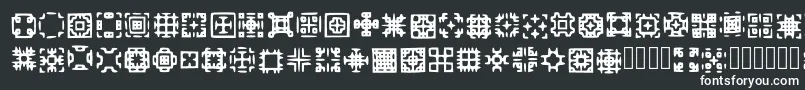 Glypha Regular-Schriftart – Weiße Schriften auf schwarzem Hintergrund