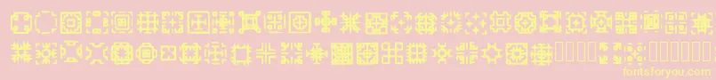 Glypha Regular-fontti – keltaiset fontit vaaleanpunaisella taustalla