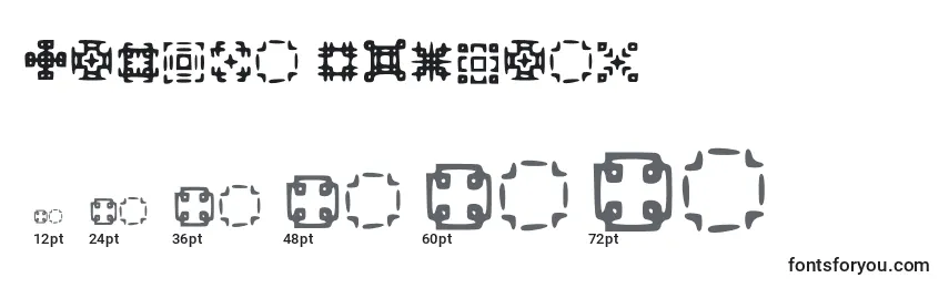 Размеры шрифта Glypha Regular