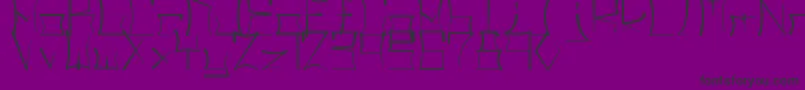 Glyphic-fontti – mustat fontit violetilla taustalla