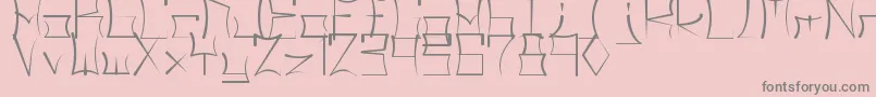 Glyphic Font – Gray Fonts on Pink Background