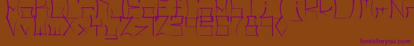Glyphic Font – Purple Fonts on Brown Background