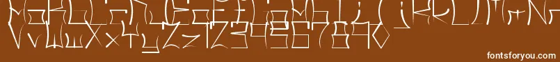 fuente Glyphic – Fuentes Blancas Sobre Fondo Marrón