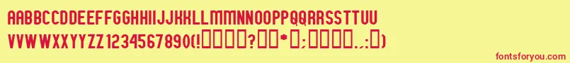 GMEXN    Font – Red Fonts on Yellow Background