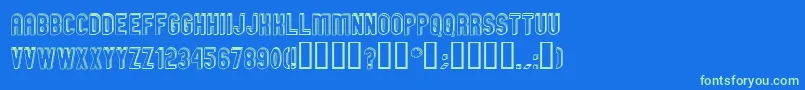 GMEXOD   Font – Green Fonts on Blue Background