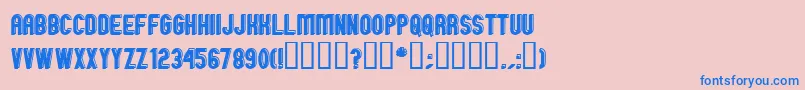 GMEXOO   Font – Blue Fonts on Pink Background