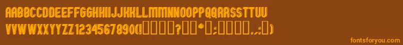 GMEXOO   Font – Orange Fonts on Brown Background